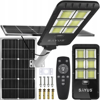 Uličná lampa - Pouličné svietidlo 2400 W 6000 lm na batérie, solárne